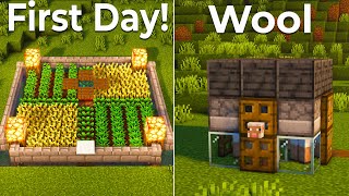 3 EASY Starter Farms For 1.19 Survival Minecraft!