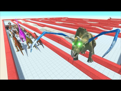 ESCAPE FROM ALIEN TRICERATOPS - Survived Mode - Animal Revolt Battle Simulator