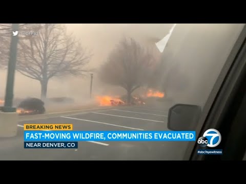 Video shows apocalyptic scene as thousands evacuate due to wind-whipped wildfires in Colorado | ABC7