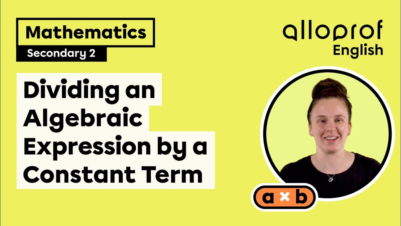 Dividing an Algebraic Expression by a Constant Term