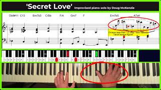 'Secret Love' (Sammy Fain) - jazz piano tutorial