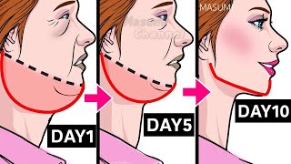 Download lagu 8min!! Reduce Double Chin and Get a Slim Beautiful Neck with this Exercise! mp3