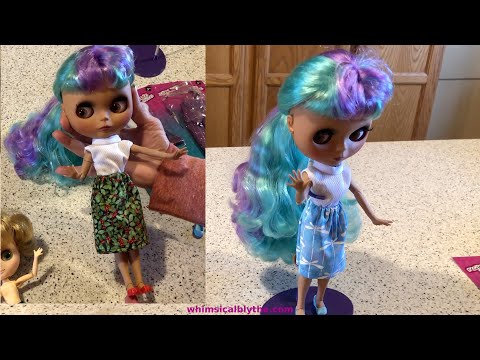 Gathered Skirt Tutorial - Neo and Middie Blythe Sizes