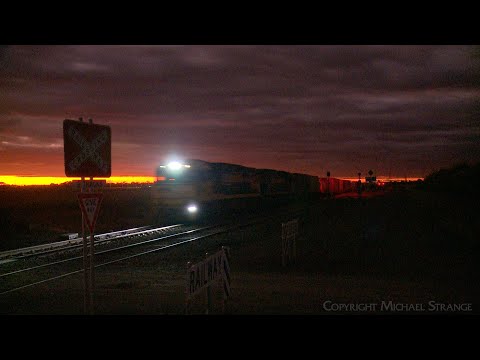 1PM5 Pacific National Freight Train After Sunset (30/11/2022) - PoathTV Australian Railways