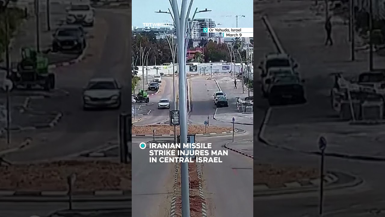 Video | Iranian missile strike injures man in central Israel