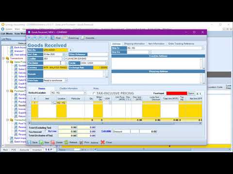 Video 34 - Prepare Goods Received Note