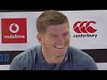 Owen Farrell reacts to his children being taken to Ireland training by his father Andy Farrell