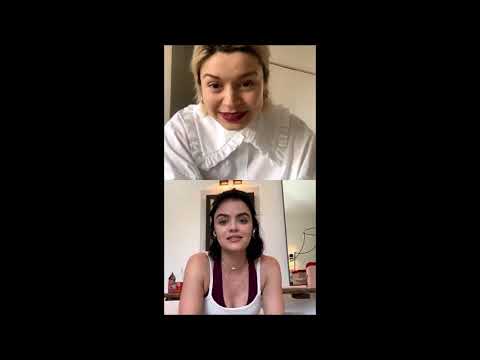 Lucy Hale with Julia Chan instagram live - May 07, 2020.