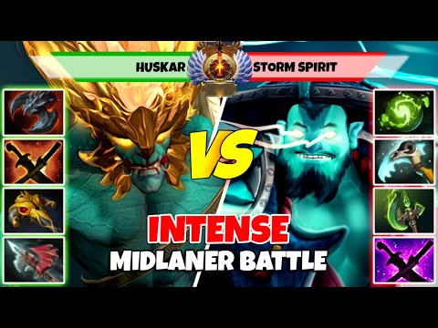 HUSKAR (Mid) vs STORM SPIRIT (Mid) - Epic Battle Of Immortal Rank Dota 2 Players - Z Dota 2