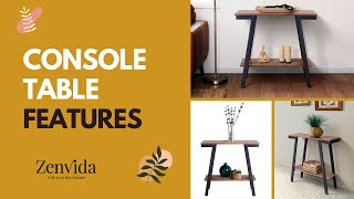 Zenvida Console Table Features