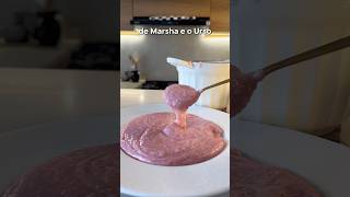 FIZ O MINGAU ROSA DA MASHA E O URSO! 🐻 #mashaeourso #receitafacil #doces #receita