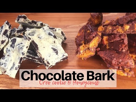 Chocolate bark (Oreo cookie & honeycomb). 바크 초콜릿 (오레오 쿠키 & 벌집/허니콤).