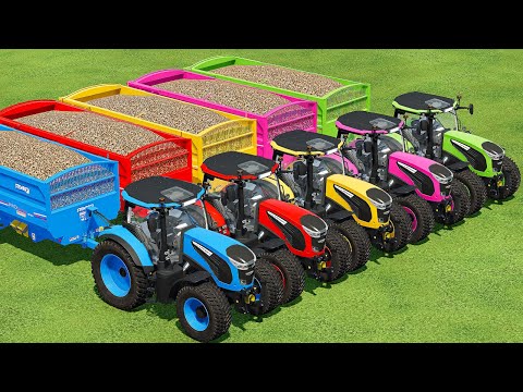 TRANSPORT, HARVEST & LOAD SUGAR BEET WITH LANDINI TRACTORS - Farming Simulator 22