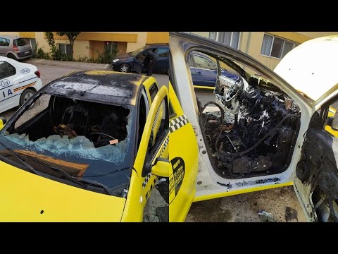 Mafia-style revenge. Taxis set on fire