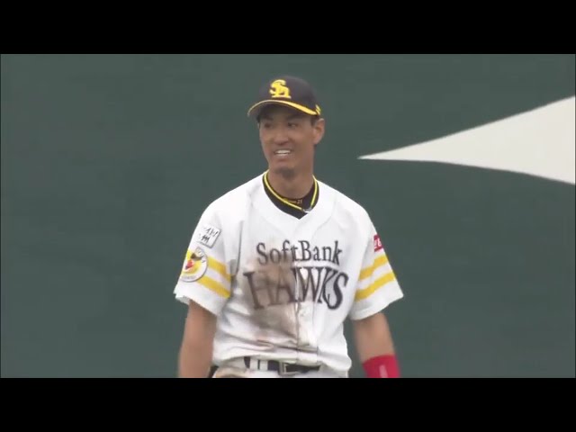【ファーム】今日は守備で活躍中!! ホークス・城所がジャンピングキャッチ!! 2017/4/20 H-D(ファーム)