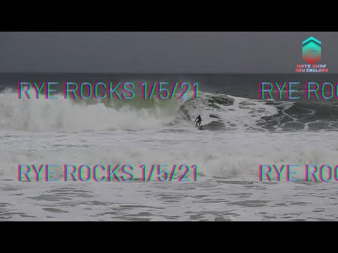 Big swell slams in to Rye Rocks