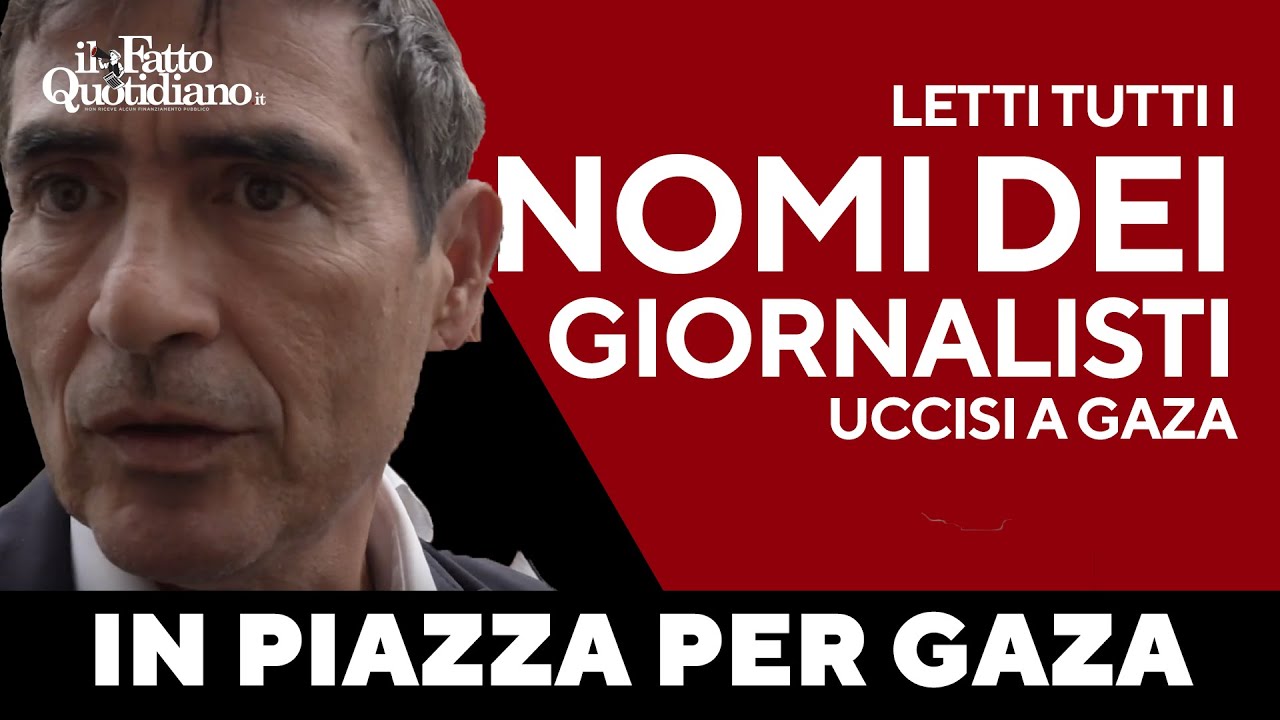 Giornalisti in piazza per i colleghi palestinesi: letti i nomi di tutti i reporter uccisi a Gaza