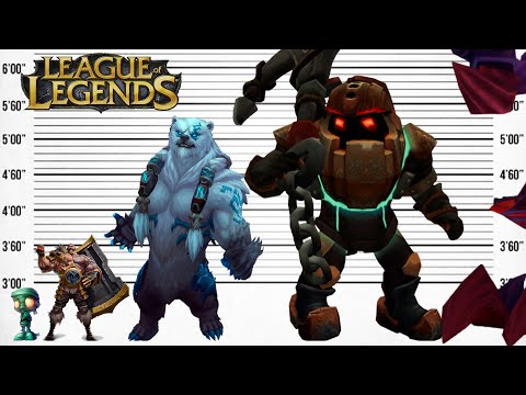 ⚔️ League of Legends Giants: Size Comparison Extravaganza! #LoL #SizeComparison
