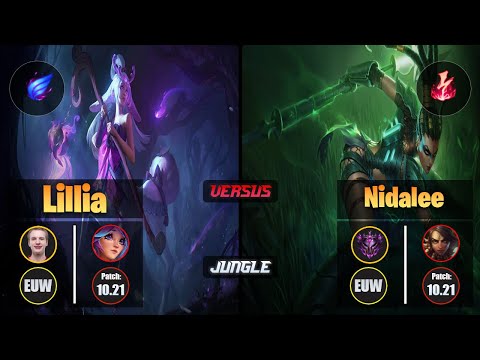 Jankos LILLIA (Jungle) [Phase Rush] VS NIDALEE - Master EUW Patch 10.21