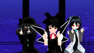 【MMD】　黒雪、桜花、ナズナでおねがいダーリン