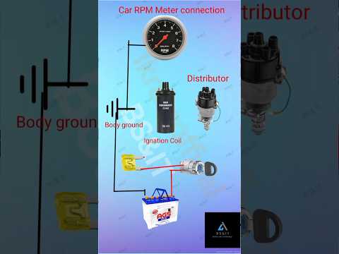 Old model Petrol car  RPM meter connection diagram | Techo meter connection