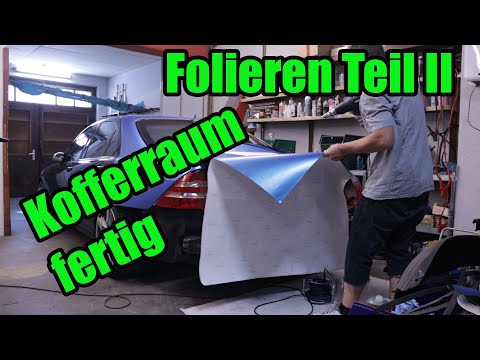 Auto folieren Teil 2 💪 Kofferaum abgehakt 😉 Bald ist er fertig😊