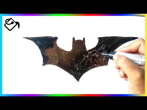 Comment dessiner logo batman dessin facile, Dessin chauve souris batman noire