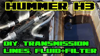 Hummer H3 transmission cooler lines, fluid, pan, filter replacement, GM Part Numbers!