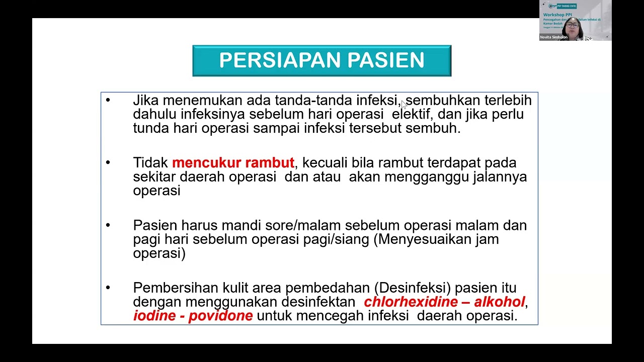 Pencegahan dan Pengendalian Infeksi di Kamar Bedah 10 Oktober