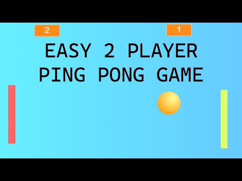 How to Create an EASY 2 Player Ping Pong Game on Scratch!