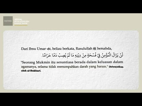 0590| Hadits Ibnu Umar - Riyadhus Shalihin Bab 26 | Kajian Komprehensif Ahlussunnah Wal Jama'ah