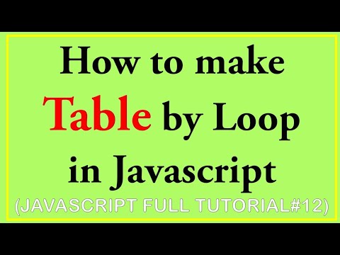 Javascriptinhindi12 Making Table Using For Loop In Javascript How To Create Table In Javascript