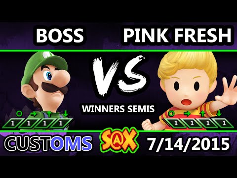 S@X 106 Customs - WS | Boss (Luigi) Vs. MMG | Pink Fresh (Lucas) SSB4 WS - Smash Wii U - Smash 4
