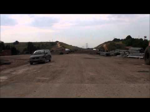 Przejazd przez budowę autostrady A1 (węzeł Pyrzowice - Bobrowniki)