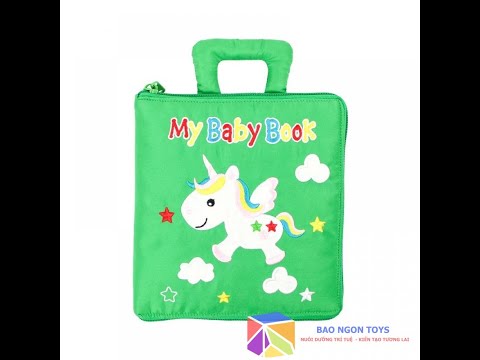 SÁCH VẢI BÓC DÁN QUIET BOOK RÈN LUYỆN CÁC KỸ NĂNG VẬN ĐỘNG TINH VÀ GIÚP BÉ HỌC TIẾNG ANH - BAO NGON TOYS - SV73D