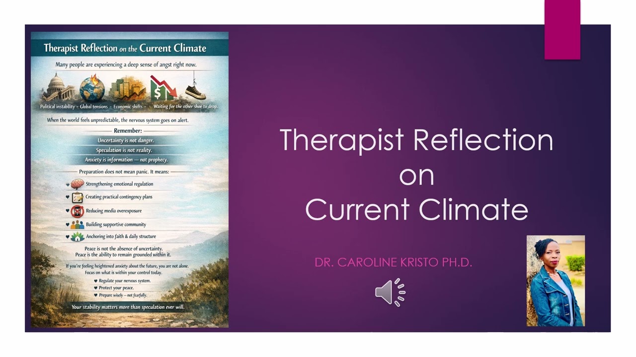Therapist Reflection on the Current Climate pptx