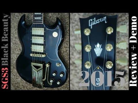 The Classiest Modern SG | 2015 Gibson SGS3 Black Beauty with Side Pull Vibrola Tremolo Unit Video