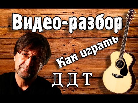 ДДТ Осенняя как играть на гитаре, видео урок, разбор для начинающих Без БАРРЭ