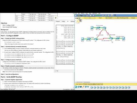[CCNA v6] Packet Tracer 6.2.2.4 Configuring Basic EIGRP with IPv4