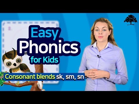 Easy Phonics 2 (Unit 9: Consonant blends sk, sm, sn) | Phonics for Kids | Alphabet | Learn to Read