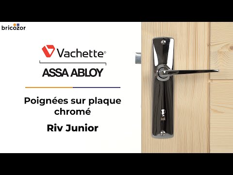 Poignées de porte sur plaques - chromé - Riv Junior VACHETTE