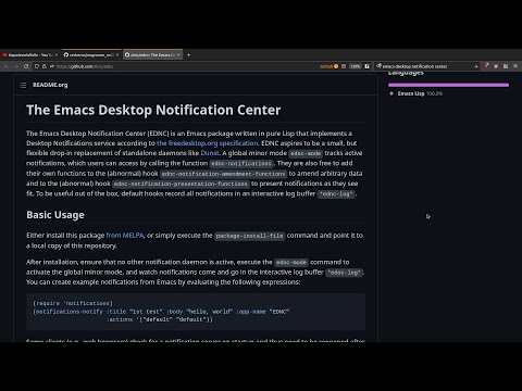 Emacs Desktop Notification Center