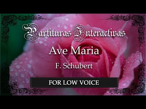 Ave Maria KARAOKE FOR LOW VOICE - F. Schubert - Key: F Major
