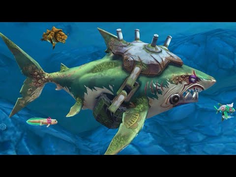 Hungry Shark World - NEW Veteran Great White in new daily challenge map