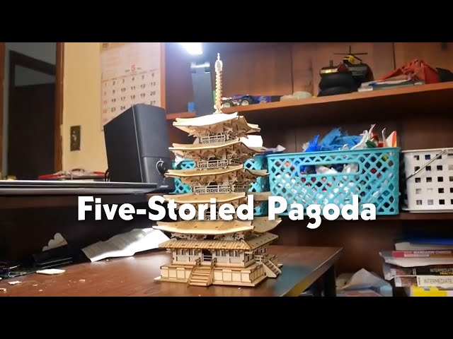 Vídeo relacionado con Rolife Madera Puzzle 3D Torre Pagoda de Cinco Pisos Maquetas para Montar para Construir Adultos Niñas Gatto fortunato, Five-storied Pagoda