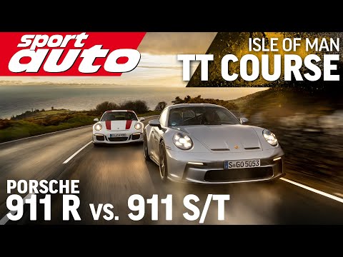 Porsche 911 R vs. 911 S/T | No speed Limit run | Isle of Man
