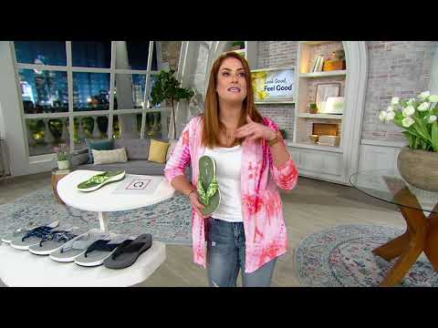 CLOUDSTEPPERS by Clarks Jersey Thong Sandals - Arla Glison on QVC