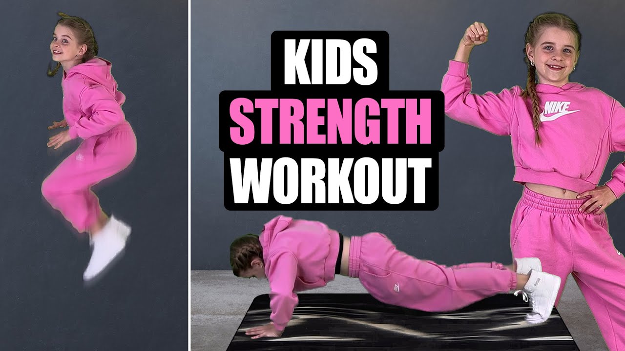 "GET STRONG" Kids Workout // Kids Exercises GREAT FOR DANCE TRAINING