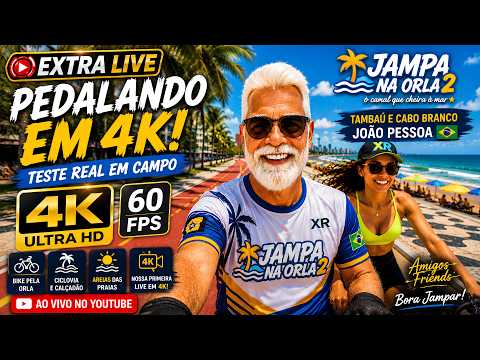 👉 ESTREIA ✨4K - 60 FPS✨ PELAS PRAIAS! 🚴🌞👀 | JOÃO PESSOA AO VIVO 🇧🇷 | Brazil Beach LIVE Now ⭐⭐⭐⭐⭐