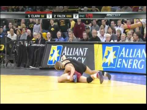 Tyler Clark (ISU) vs Charlie Falck (Iowa) - 2008 College Wrestling